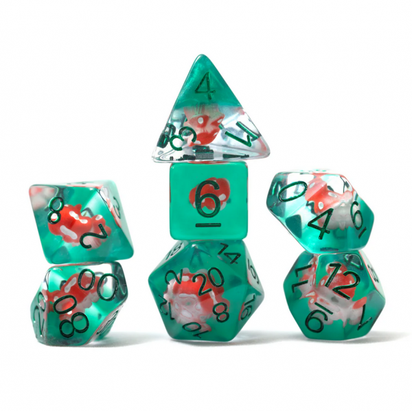 Power Mushroom 7-Piece Polyhedral RPG Dice Set